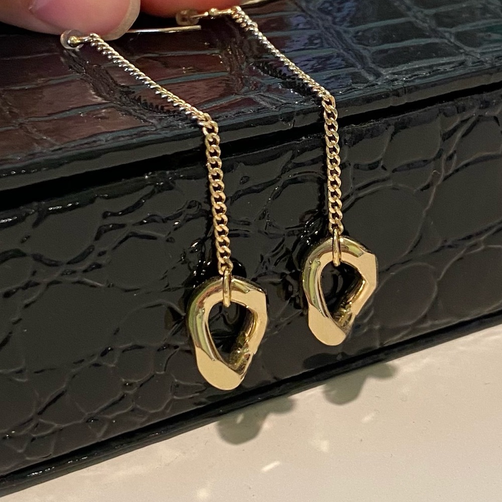 Gold Tone Dangle Earrings